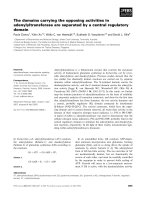 Báo cáo khoa học: The domains carrying the opposing activities in adenylyltransferase are separated by a central regulatory domain ppt