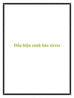 Dấu hiệu cảnh báo stress pdf
