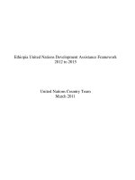 Ethiopia United Nations Development Assistance Framework 2012 to 2015 pdf