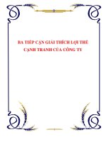 BA TIẾP CẬN LỢI THẾ CẠNH TRANH CỦA CÔNG TY potx