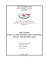 thử nghiệm ương cá chép giai đoạn bột lên hương với các mật độ khác nhau