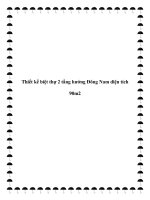 Thiết kế biệt thự 2 tầng hướng Đông Nam diện tích 90m2 pot