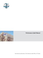 Performance Audit Manual: International publications of the National Audit Ofﬁ ce of Finland doc