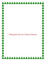 Những hiểu biết mới về bệnh Alzheimer ppt