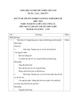 đáp án đề thi lí thuyết tốt nghiệp khóa 3 - nguội sửa chữa máy công cụ - mã đề thi scmcc - lt (29)