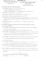 Đề thi thử đại học sư phạm lần 1 môn Toán