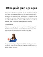 10 bí quyết giúp ngủ ngon pdf