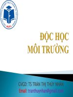 Độc học môi trường