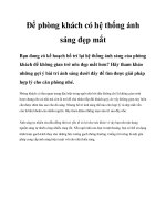 Để phòng khách có hệ thống ánh sáng đẹp mắt pot