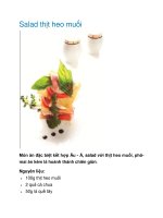 Salad thịt heo muối ppt