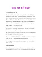 Học cách tiết kiệm potx