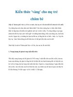 Kiến thức ''''vàng'''' cho mẹ trẻ chăm bé pptx