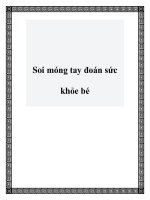 Soi móng tay đoán sức khỏe bé pdf
