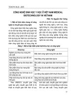 Công nghê sinh học y học ở Việt Nam Medical pdf