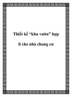 Thiết kế “khu vườn” hợp lí cho nhà chung cư potx