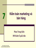 oa - chương 7 kiểm toán hoạt động marketing - bán hàng