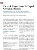 Photonic Properties of Er-Doped Crystalline Silicon