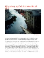 khi mọi suy nghĩ và tính toán đều bế tắc