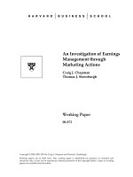 An Investigation of Earnings Management through Marketing Actions potx