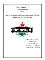 Tiểu luận:Bia Heineken và việc áp dụng thành công các chiến lược Marketing tại thị trường Việt Nam pdf