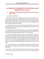 CÁC NHÂN TỐ TÁC ĐỘNG TỚI THỊ TRƯỜNG, GIÁ CÀ PHÊ NIÊN VỤ 2011-2012 pdf