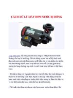 CÁCH XỬ LÝ MÁY BƠM NƯỚC BỊ HỎNG pot