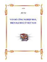 đề tài vấn đề công nghiệp hoá, hiện đại hoá ở việt nam