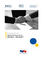 Hiệp định thương mại tự do Việt Nam – Hàn Quốc? pot