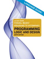 MICROSOFT® VISUAL BASIC® PROGRAMS TO ACCOMPANY PROGRAMMING LOGIC AND DESIGN doc