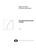 The internal audit function in banks docx