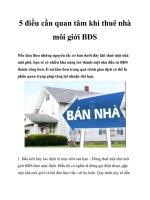 5 điều cần quan tâm khi thuê nhà môi giới BĐS pdf