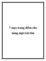 7 mẹo trang điểm cho nàng mặt trái tim doc