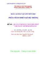 Đề tài: QUẢN LÝ DỊCH VỤ NHÀ CHO THUÊ docx