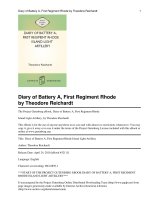 Diary of Battery A, First Regiment Rhode Island Light Artillery pdf