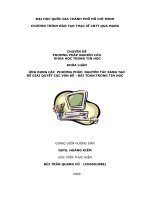 ỨNG DỤNG CÁC PHƯƠNG PHÁP, NGUYÊN TẮC SÁNG TẠO ĐỂ GIẢI QUYẾT CÁC VẤN ĐỀ - BÀI TOÁN TRONG TIN HỌC potx