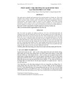 PHÂN KHÚC THỊ TRƯỜNG DU LỊCH SINH THÁI TẠI THÀNH PHỐ CẦN THƠ pdf