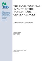 THE ENVIRONMENTAL IMPACTS OF THE WORLD TRADE CENTER ATTACKS: A Preliminary Assessment pdf
