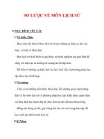 SƠ LƯỢC VỀ MÔN LỊCH SỬ docx