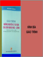 CHƯƠNG MỞ ĐẦU NHẬP MÔN NHỮNG NGUYÊN LÝ CƠ BẢN CỦA CHỦ NGHĨA MÁC - LÊNIN docx