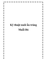 Kỹ thuật nuôi ấu trùng Muỗi Đỏ docx