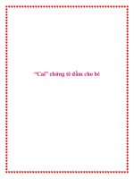 “Cai” chứng tè dầm cho bé ppt