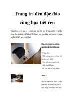 Trang trí đèn độc đáo cùng họa tiết ren ppt