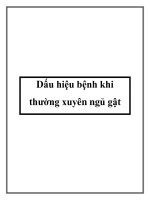 Dấu hiệu bệnh khi thường xuyên ngủ gật ppt