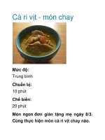 Cà ri vịt - món chay ppt