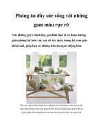 Phòng ăn đầy sức sống với những gam màu rực rỡ pdf