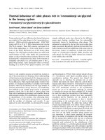 Báo cáo khoa học: Thermal behaviour of cubic phases rich in 1-monooleoyl-rac-glycerol in the ternary system docx