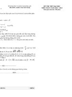 ĐÁP ÁN VÀ ĐỀ THI THỬ ĐẠI HỌC - ĐỀ SỐ 148 pdf
