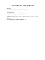 Creative Accounting: Nature , Inidence and Ethical Issues docx