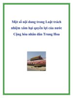 Một số nội dung trong Luật trách nhiệm xâm hại quyền lợi của nước Cộng hòa nhân dân Trung Hoa pdf