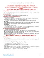 CHUYÊN đề 1 lý THUYẾT đại CƯƠNG hóa hữu cơ